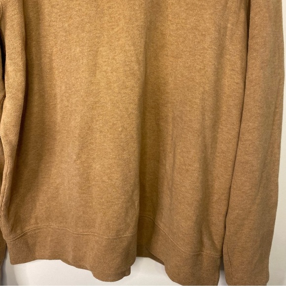 Men's Lands End Brown Pull Over Quarter Zip Sweater Size XL Business Casual - Picture 5 of 14